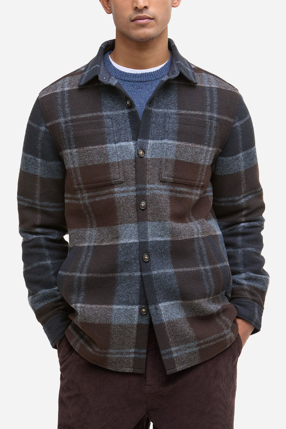 Barbour Chapter Tailored Check Overshirt (Midnight Oak Tartan)