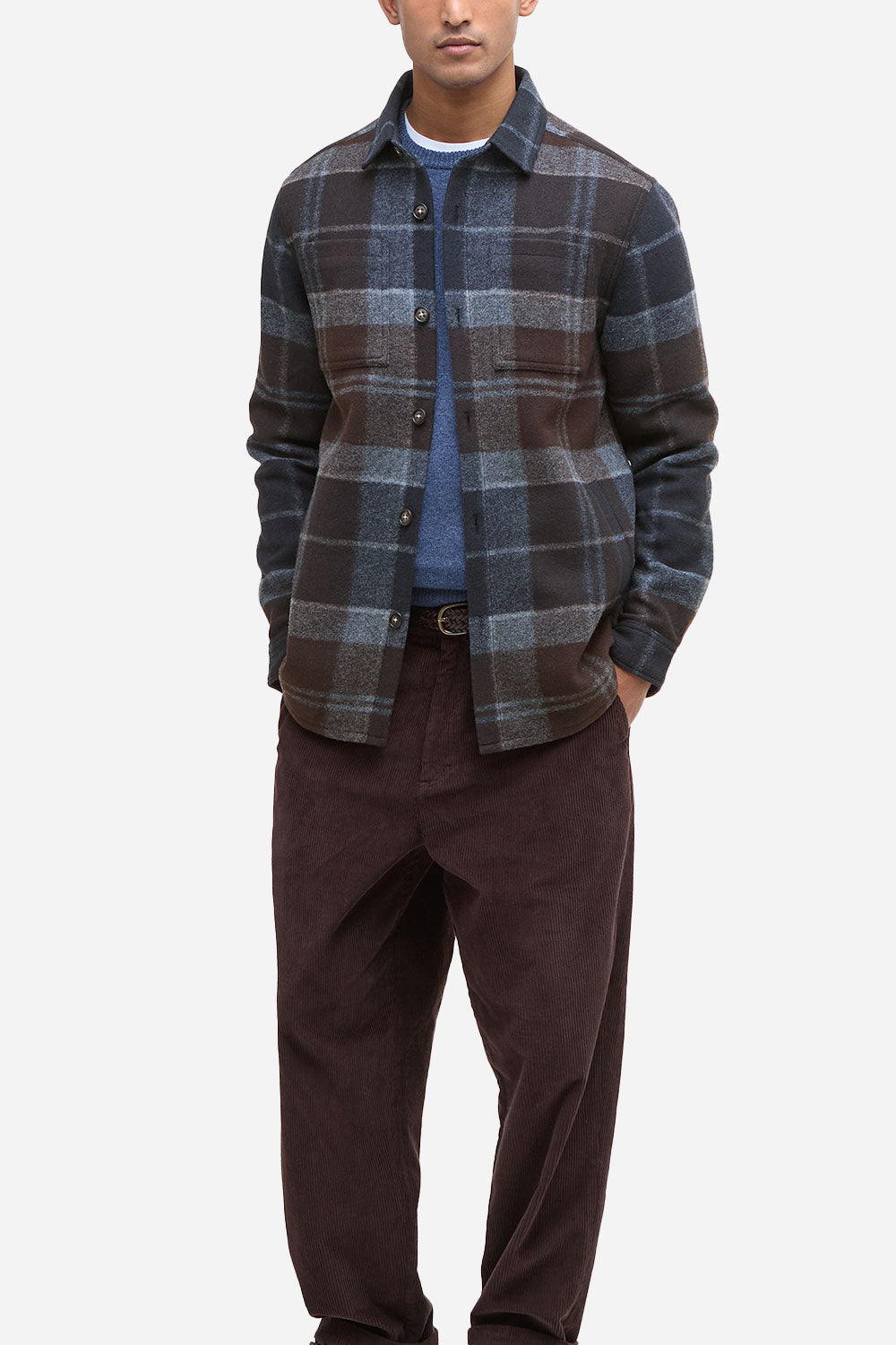 Barbour Chapter Tailored Check Overshirt (Midnight Oak Tartan)