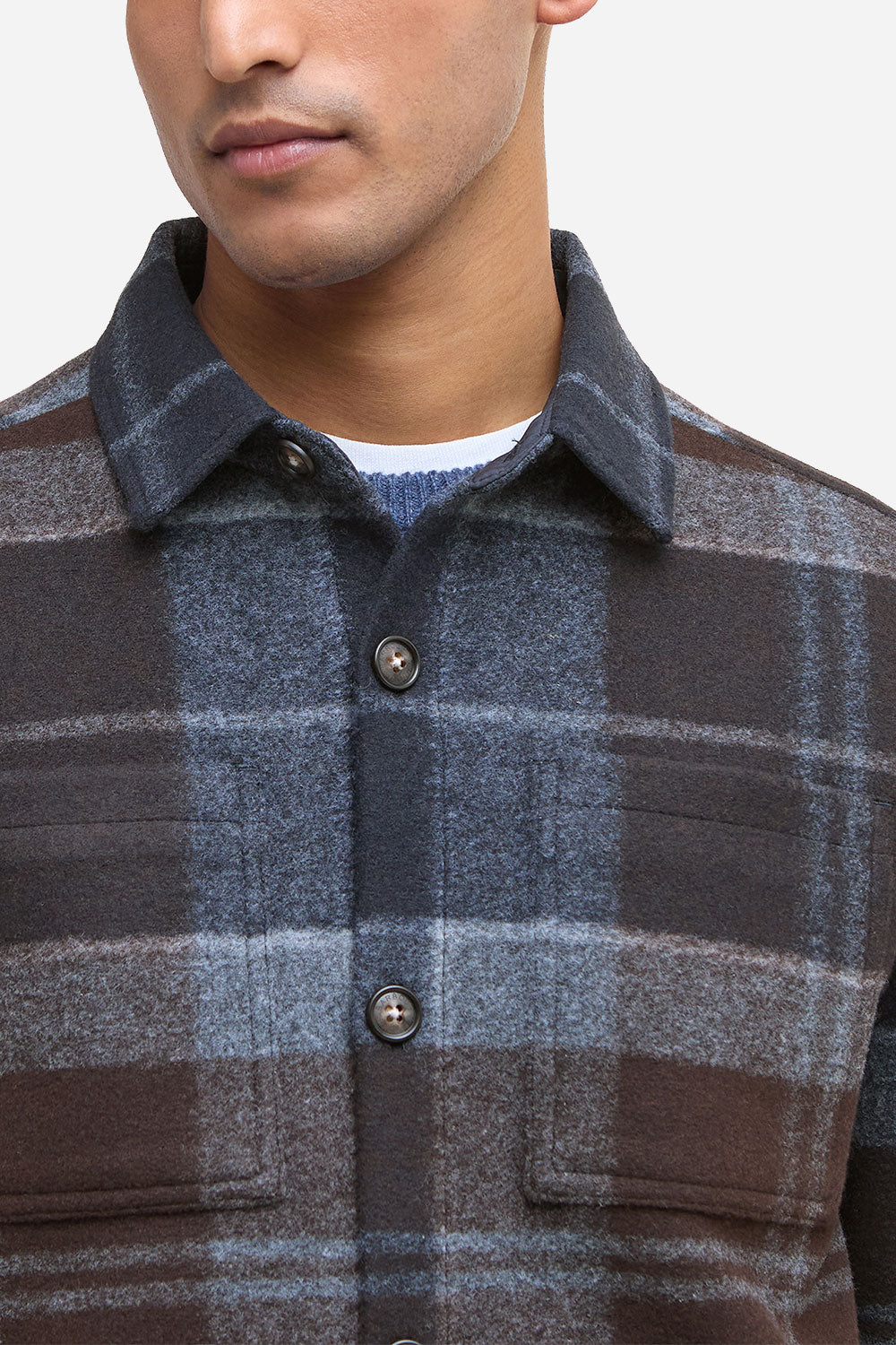 Barbour Chapter Tailored Check Overshirt (Midnight Oak Tartan)
