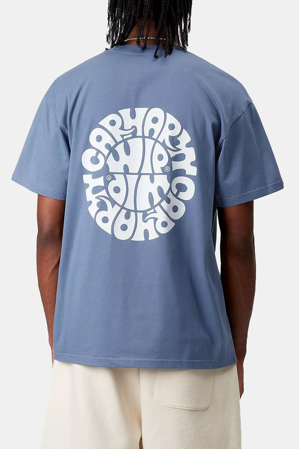 Carhartt WIP kortærmet jazzy t-shirt (blå iris/hvid)
