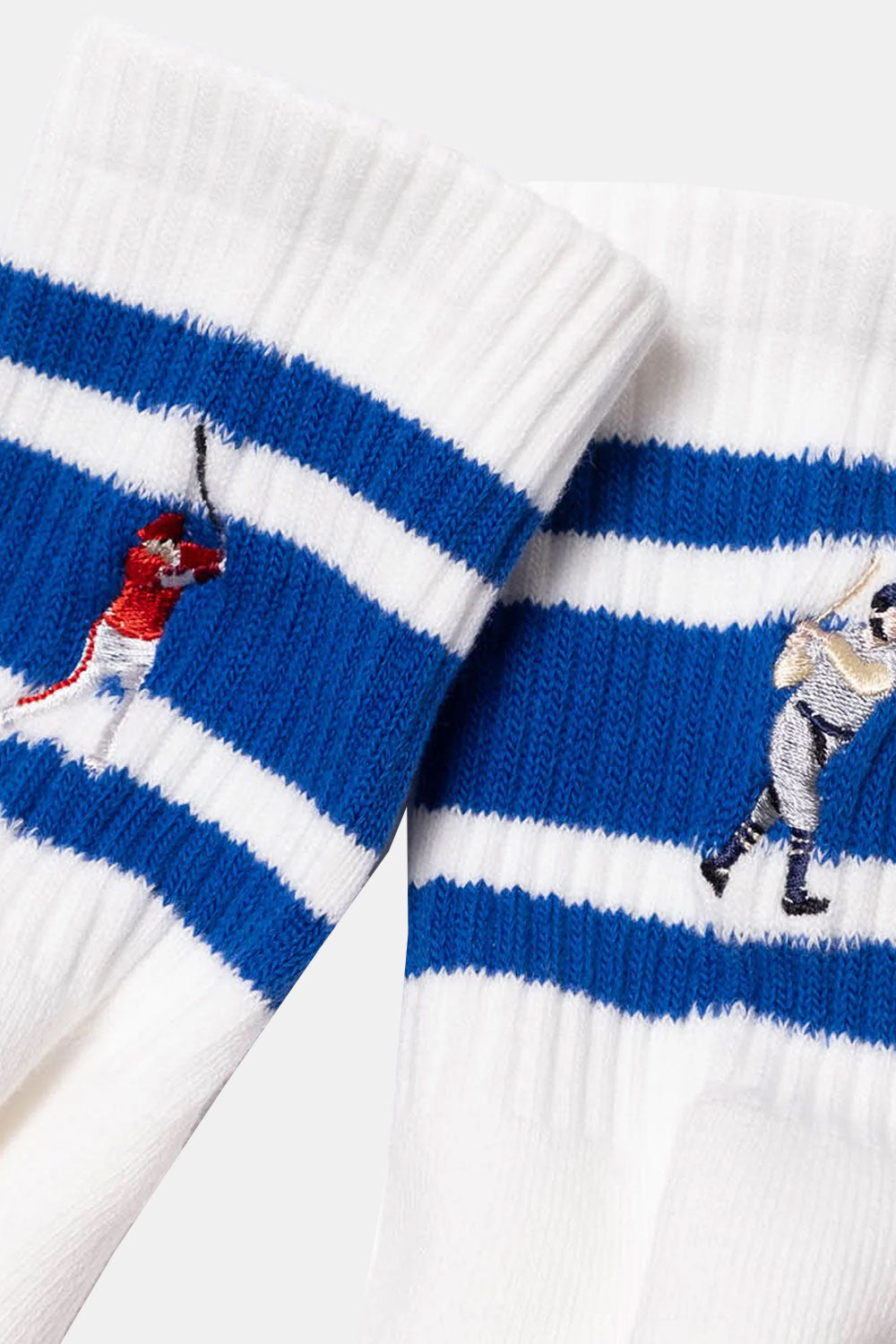 Decka Socks Embroidered Skater Socks (Baseball/Blue)