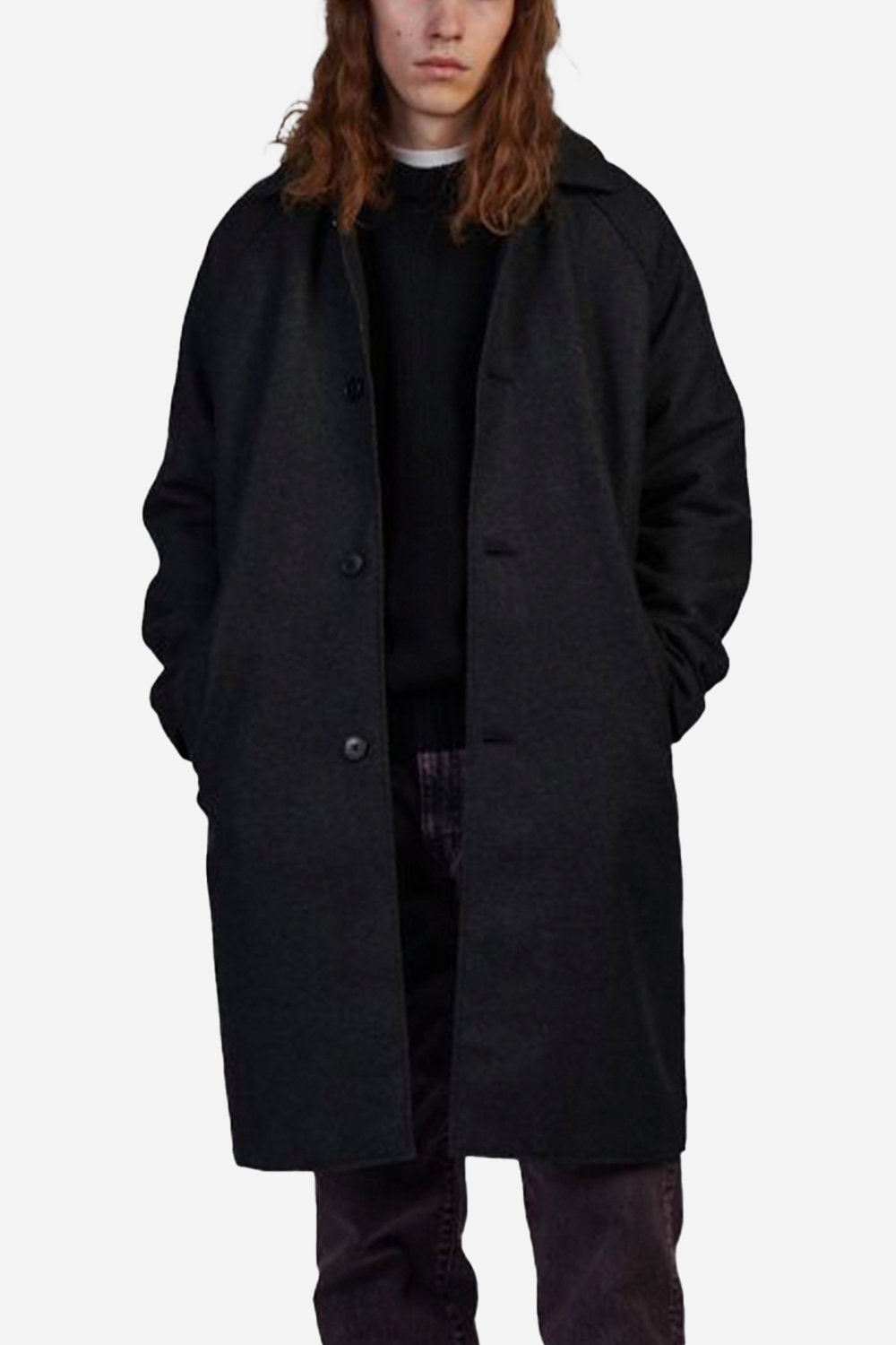 Edwin Mac Wool Coat (Dark Grey Marl)