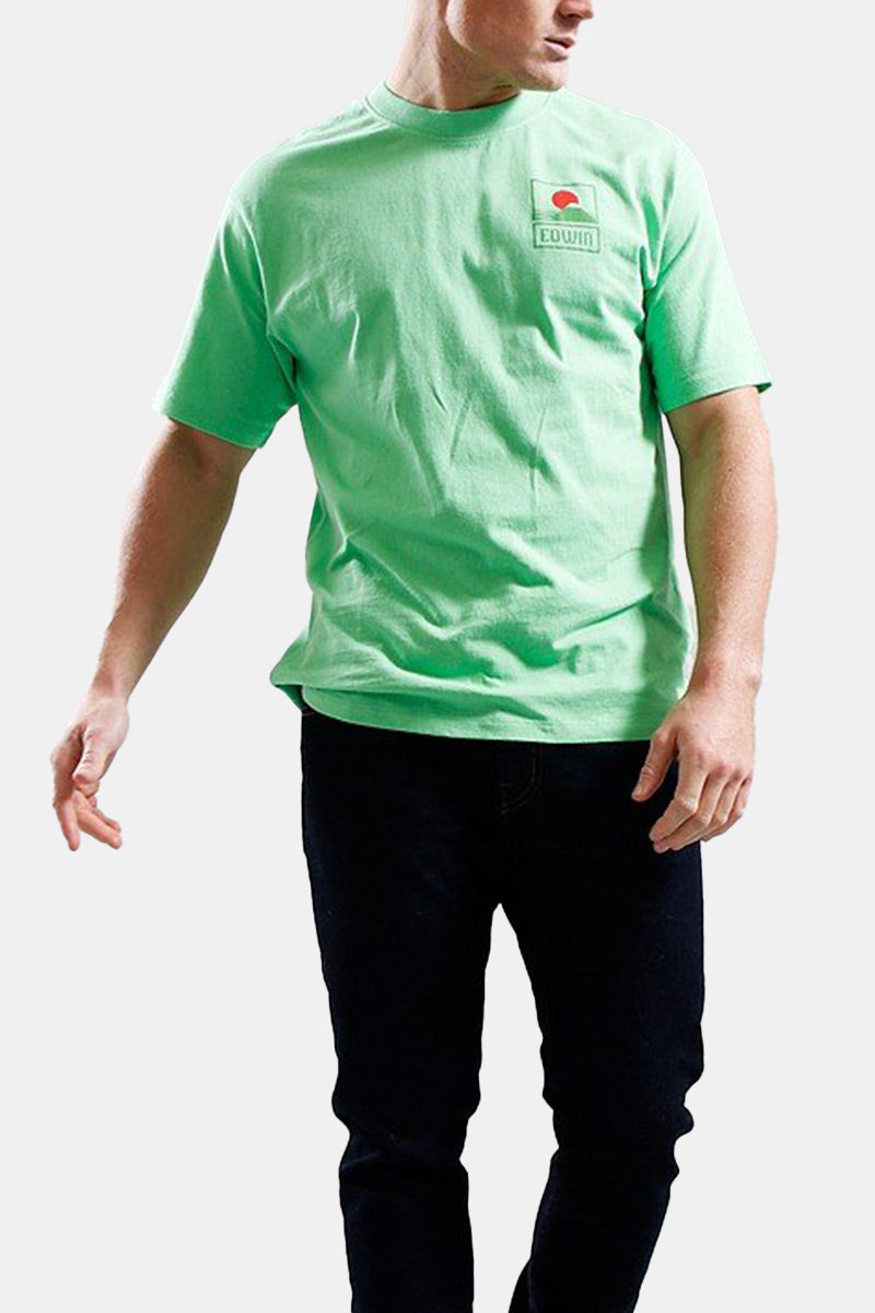 Edwin Sunset på Mt Fuji T-Shirt (Summer Green)