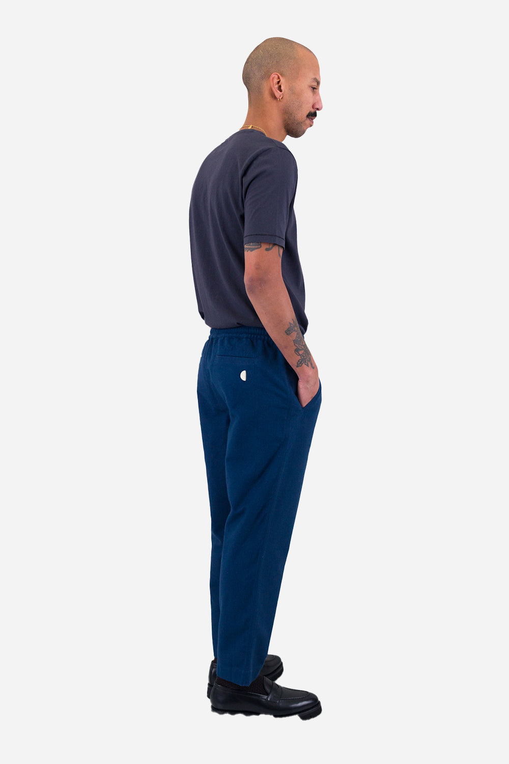 Folk Drawcord Assembly Pant (Ink Blue Moleskin)