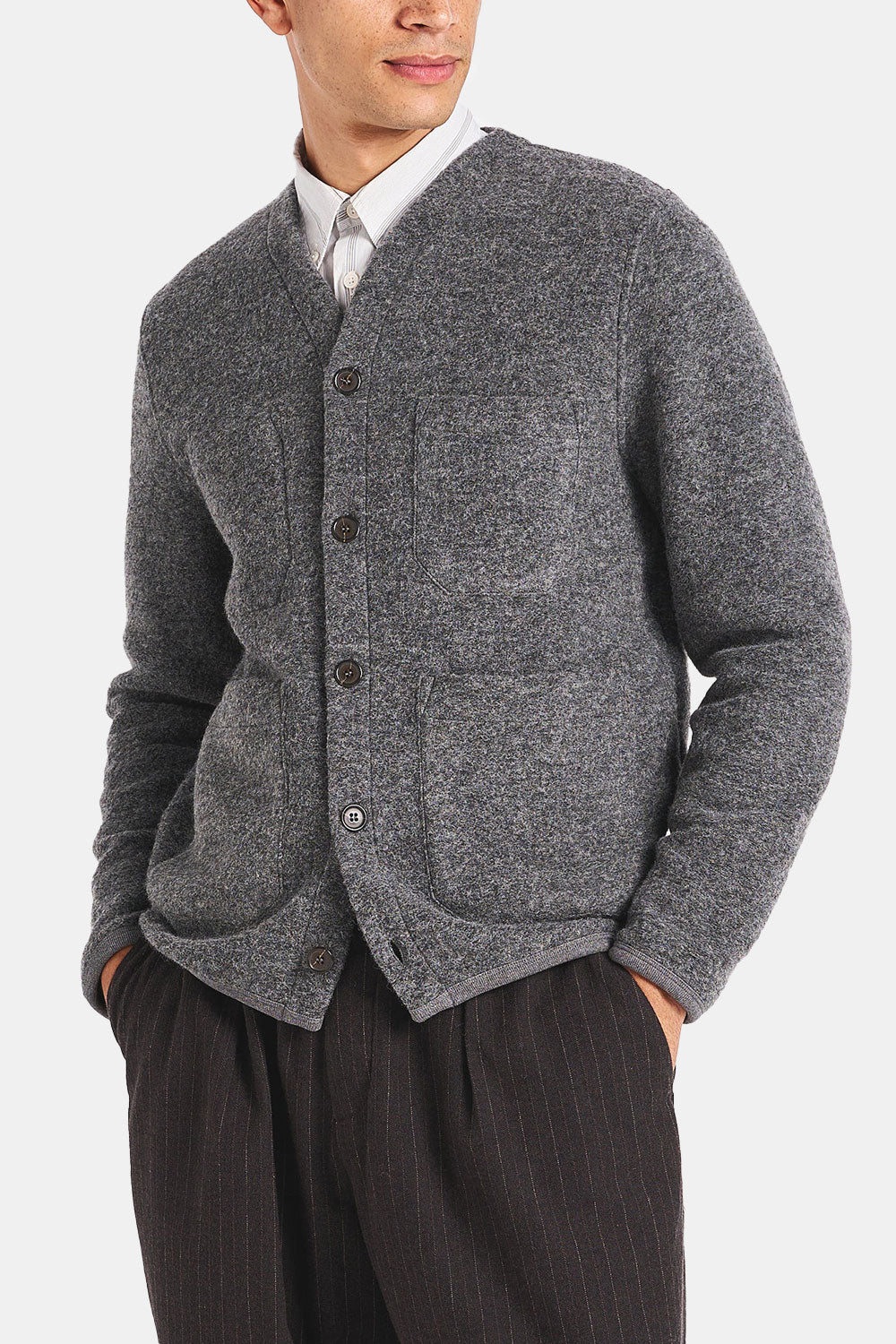 Universal Works Cardigan (gråmeleret)