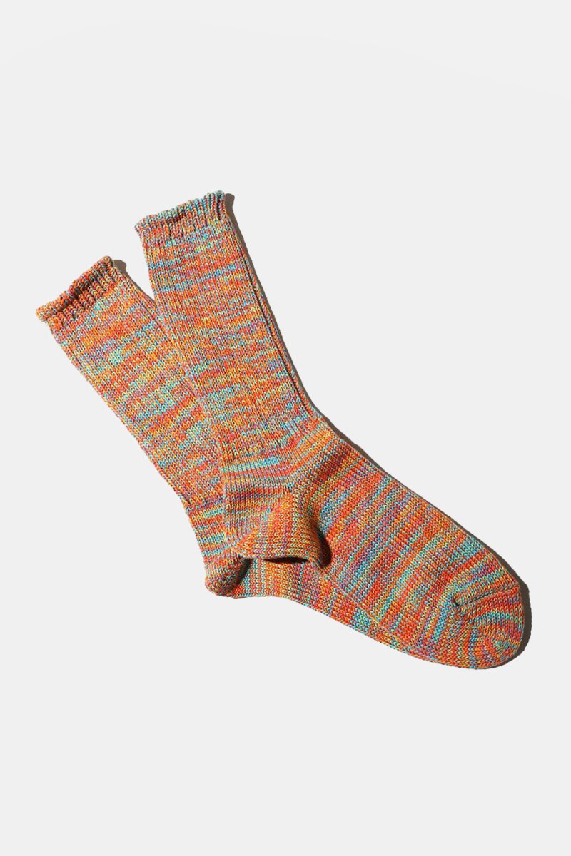 Anonymous Ism 5 Colour Mix Ribbed Crew Socks (Orange) | Socks