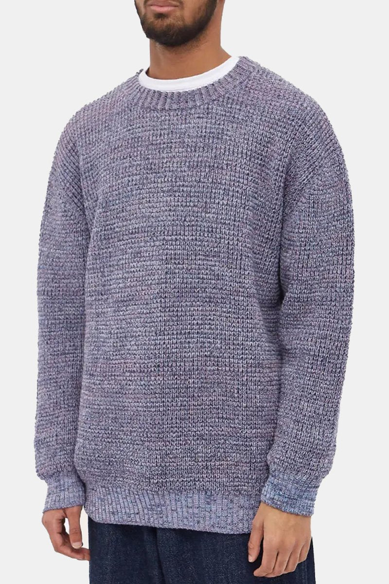 Anonymous Ism Mix Crew Neck Knit (Purple/Blue) | Knitwear