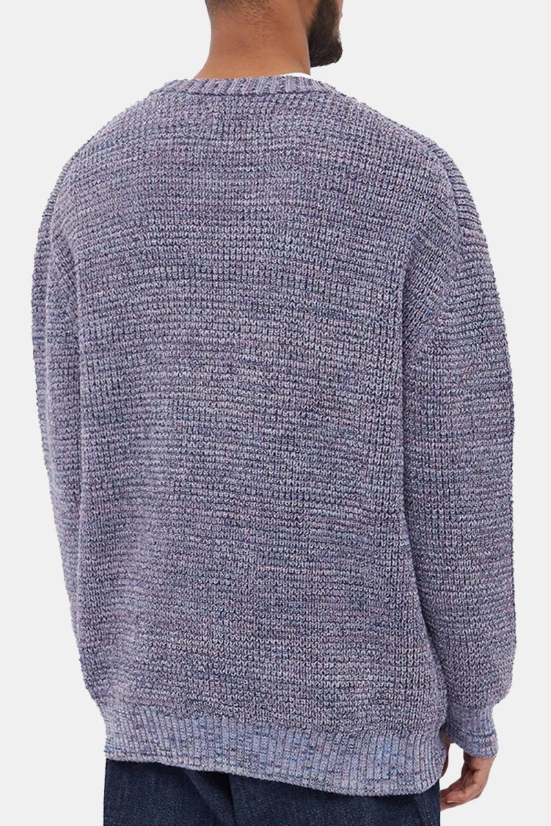 Anonymous Ism Mix Crew Neck Knit (Purple/Blue) | Knitwear