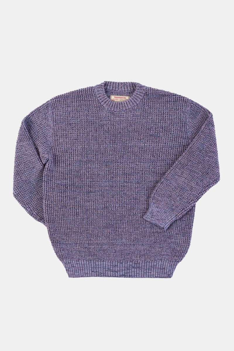 Anonymous Ism Mix Crew Neck Knit (Purple/Blue) | Knitwear