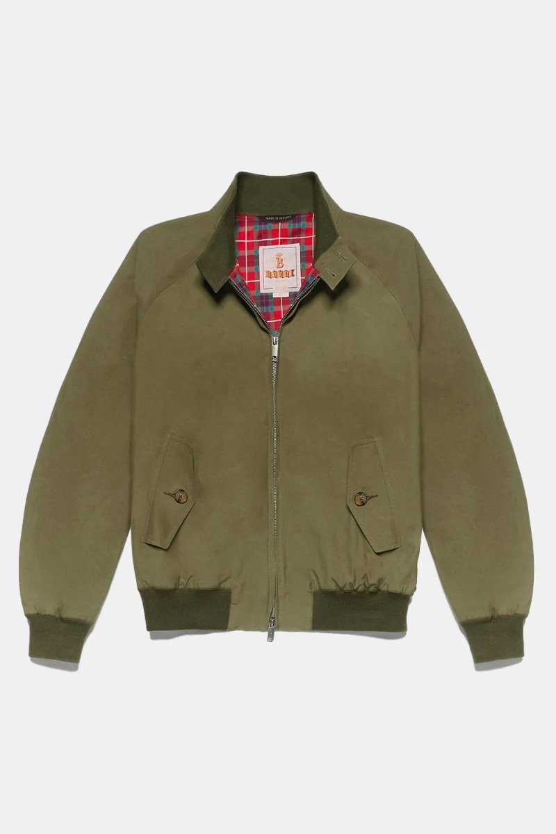 Baracuta G9 Classic Cotton-Blend Harrington Jacket (Army Green) | Jackets