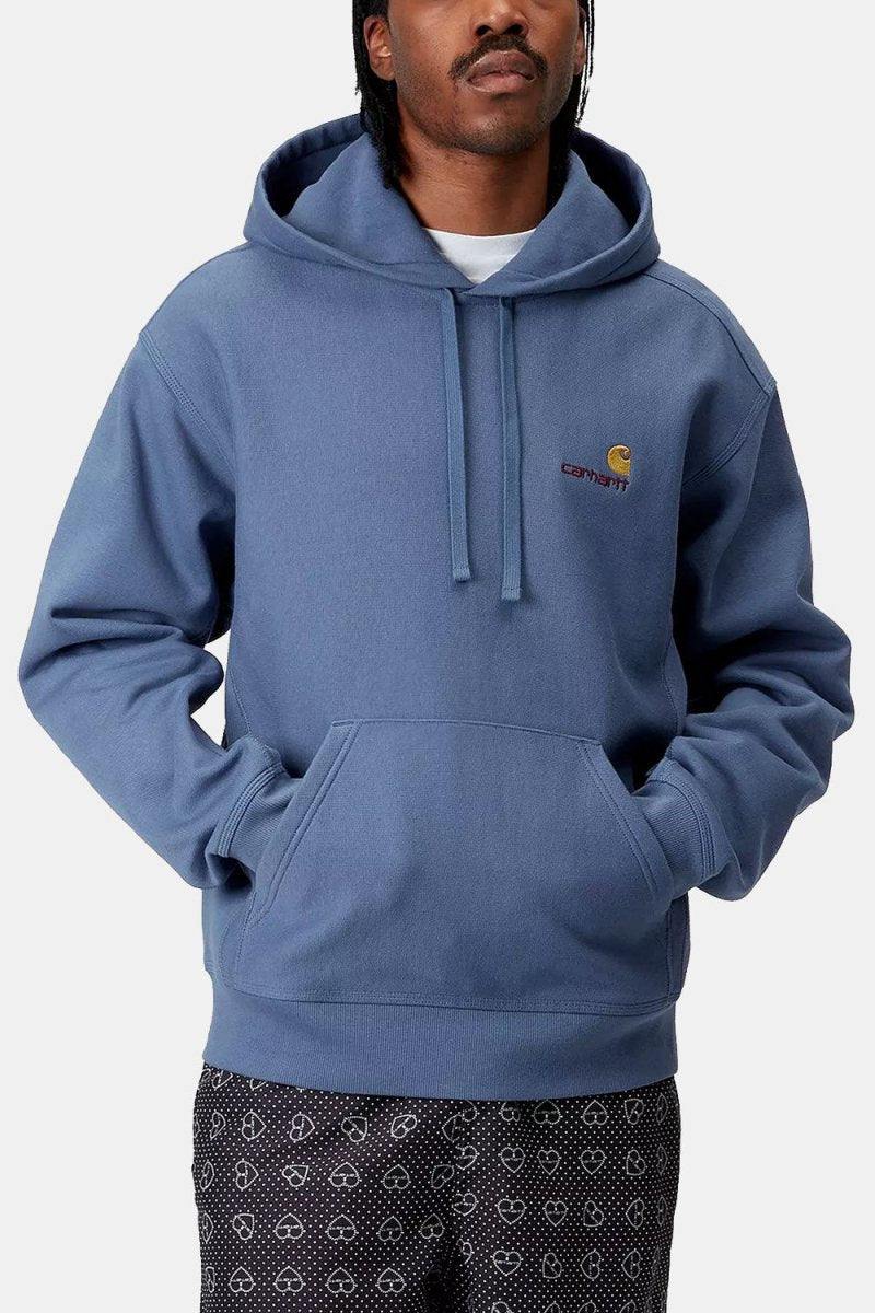 Carhartt WIP American Script Sweatshirt (Blue Iris) | Sweaters