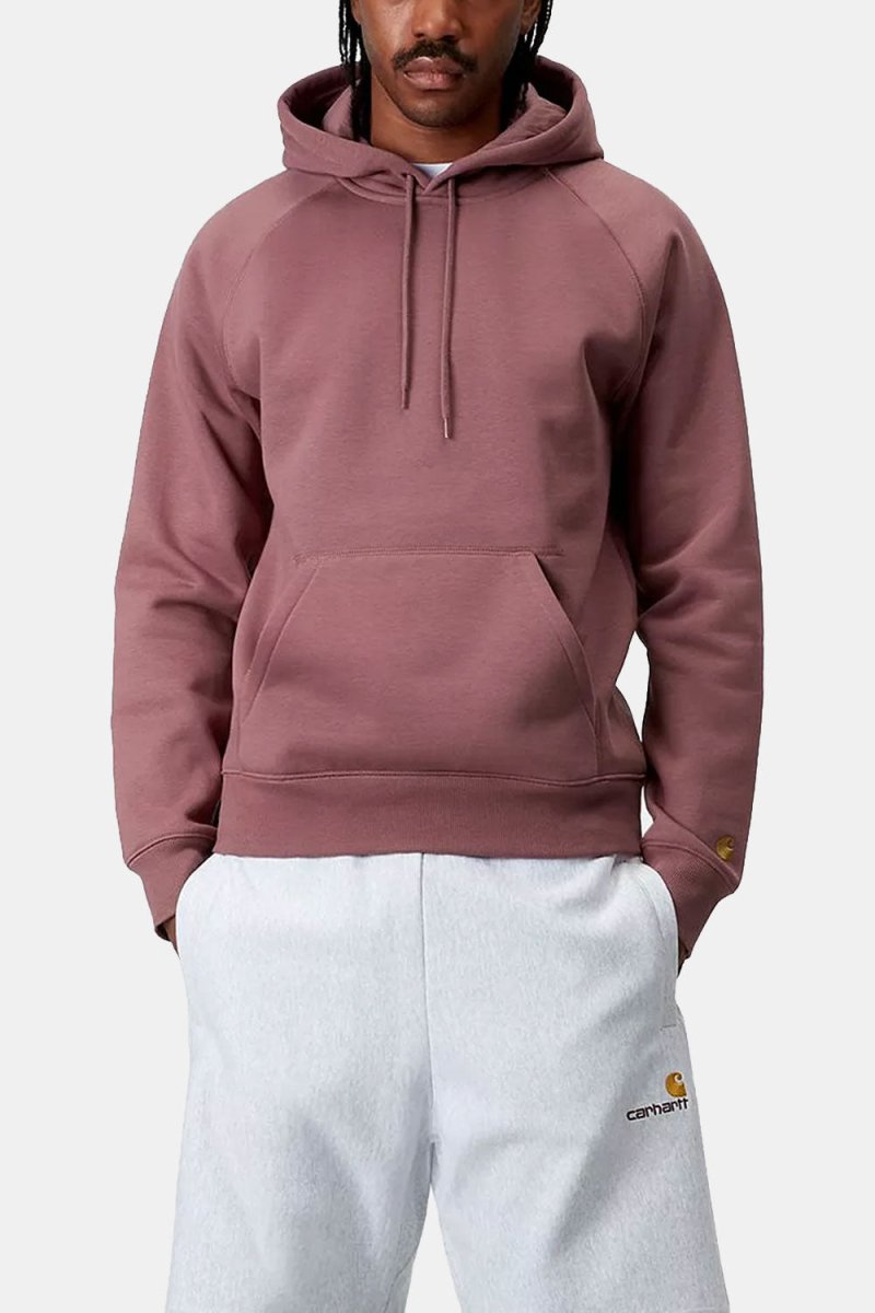 Carhartt WIP Hooded Chase Sweat (Dusky Pink/Gold) | Sweaters