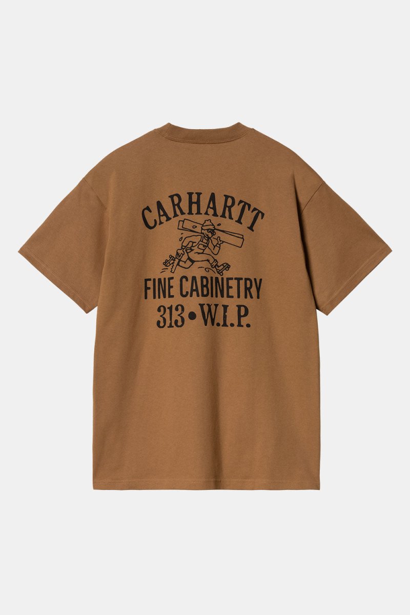 Carhartt WIP Short Sleeve Cabinetry T-Shirt (Hamilton Brown/Black) | T-Shirts