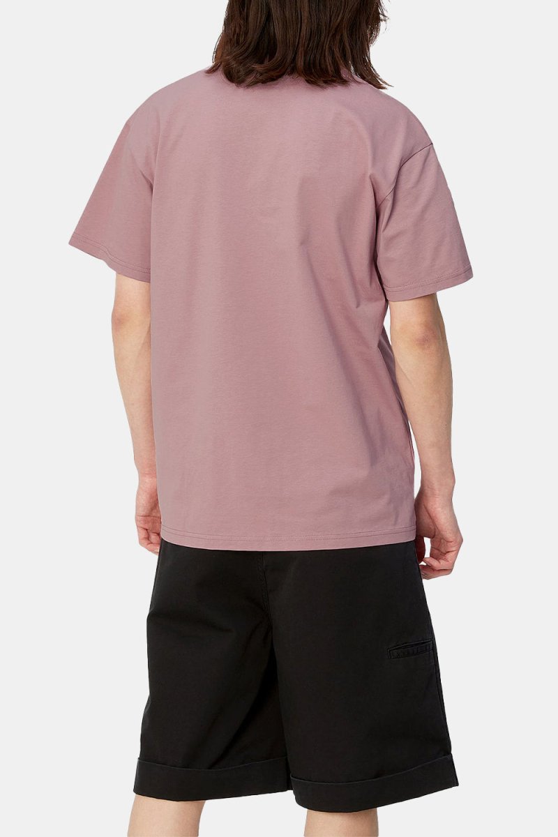 Carhartt WIP Short Sleeve Chase T-Shirt (Glassy Pink/Gold) | T-Shirts