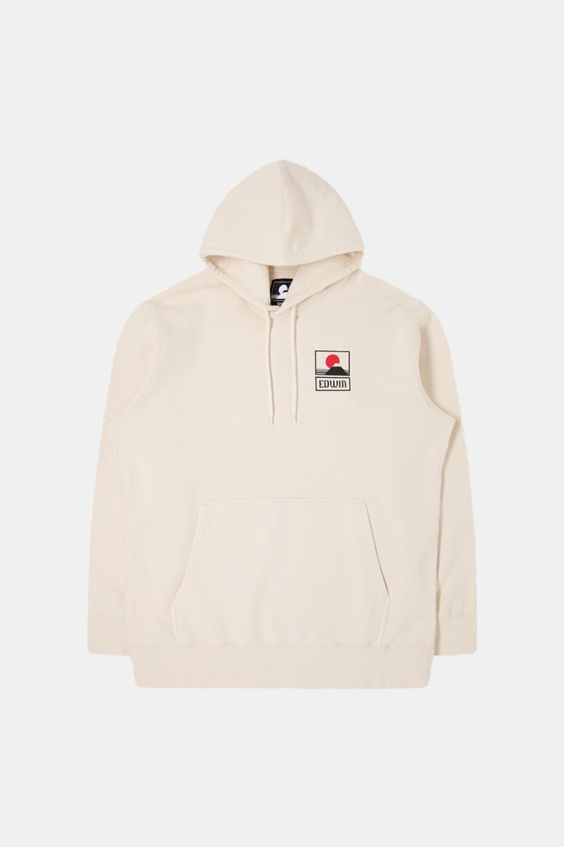 Edwin Sunset On Mount Fuji Hooded Sweatshirt (Whisper White) | Sweaters