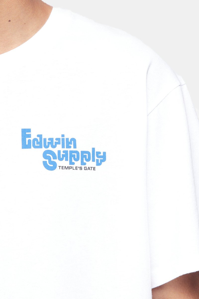 Edwin Temple's Gate T-Shirt (White Garment Wash) | T-Shirts
