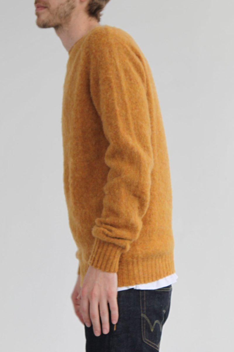 Half Dozen Shaggy Double-Brushed Crew (Cumin Orange) | Knitwear