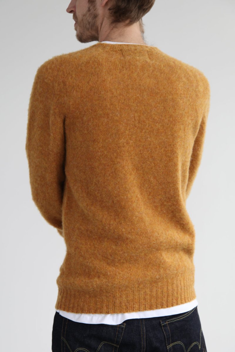 Half Dozen Shaggy Double-Brushed Crew (Cumin Orange) | Knitwear