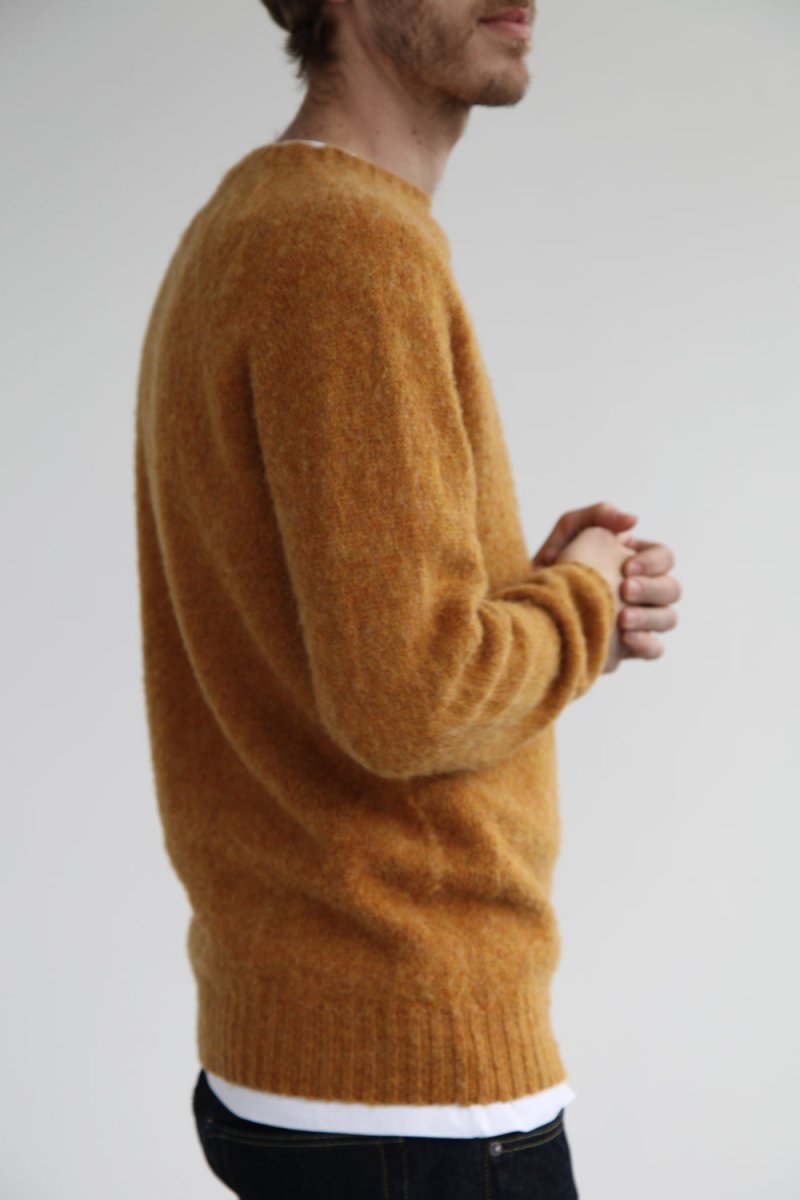 Half Dozen Shaggy Double-Brushed Crew (Cumin Orange) | Knitwear