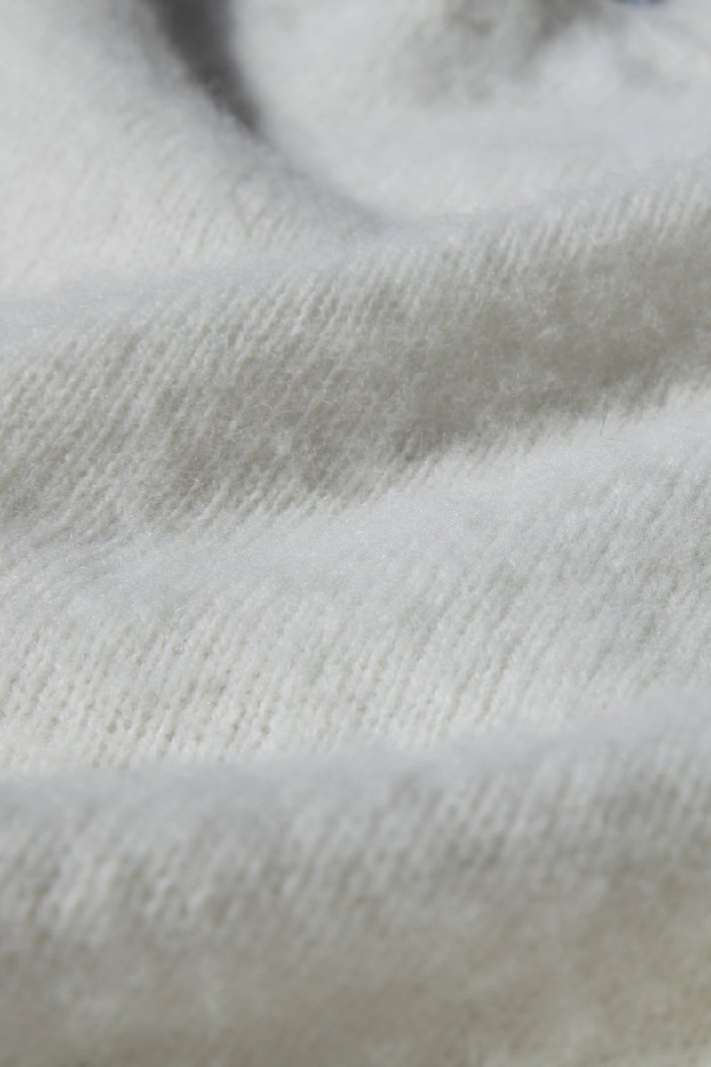 Half Dozen Shaggy Double-Brushed Crew (Winter White) | Knitwear