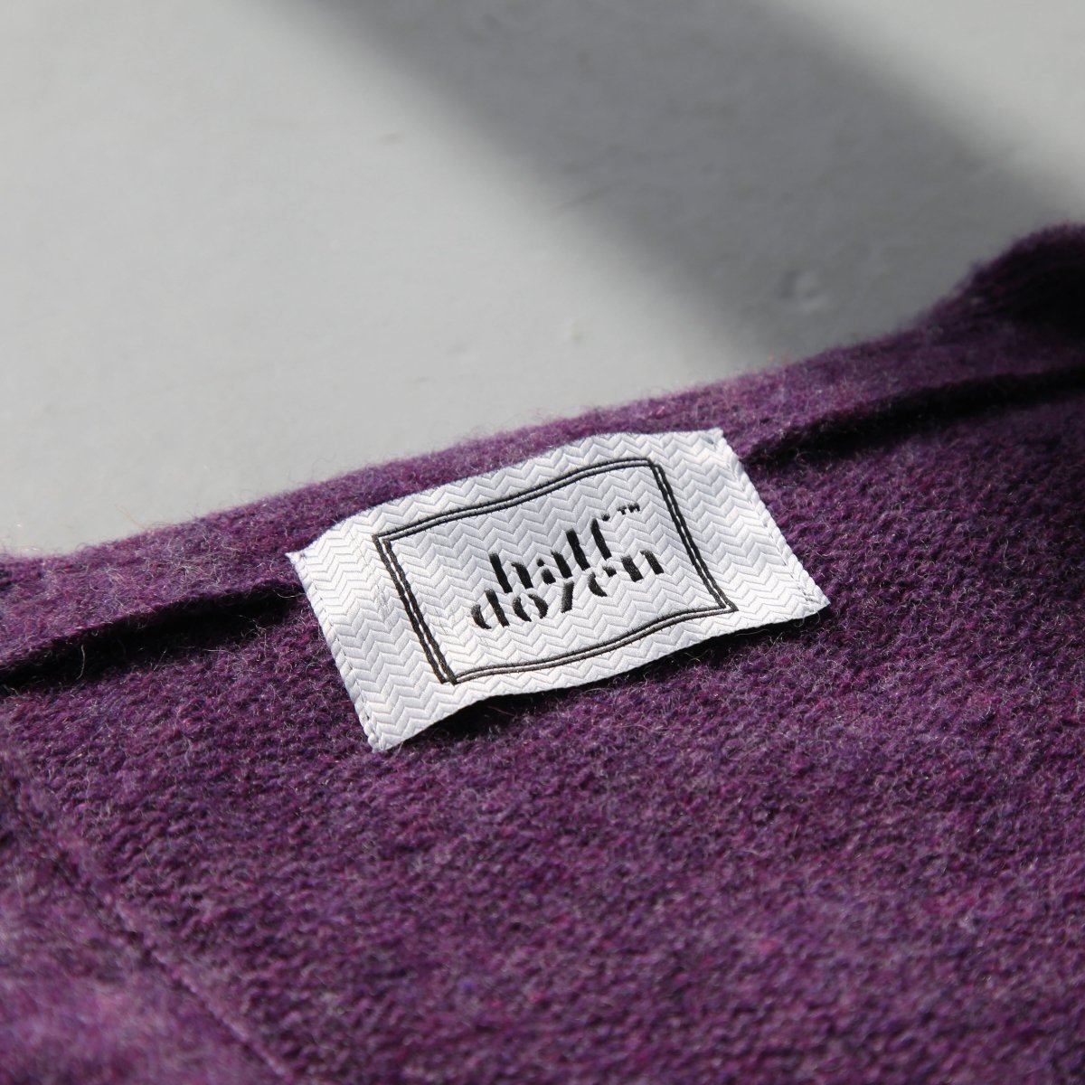 Half Dozen Shaggy Supersoft Brushed Cardigan (Heather Purple) | Knitwear