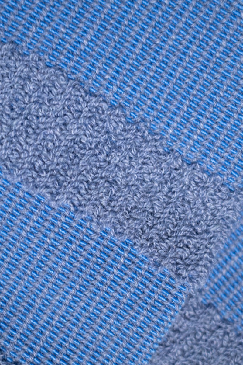 Kinari Recycled Cotton Face Pile Crew Socks (Blue) | Socks