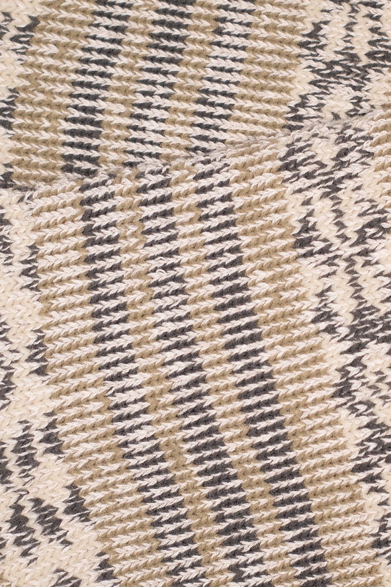 Kinari Recycled Cotton Natural Symbol Pattern Crew (Beige) | Socks