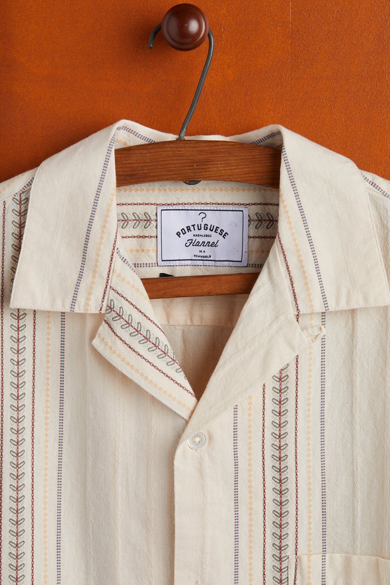 Portuguese Flannel Tapestry Shirt (Ecru) | Shirts