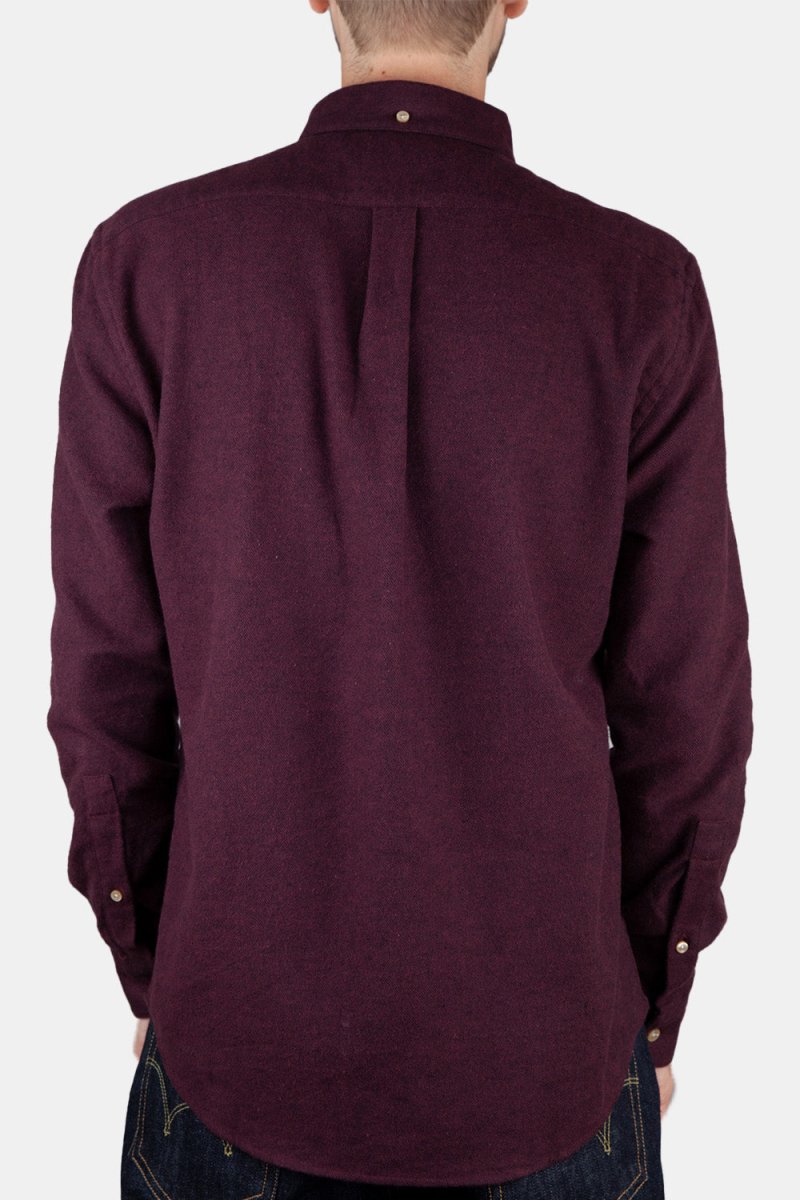 Portuguese Flannel Teca Shirt (Bordeaux Dark Red) | Shirts
