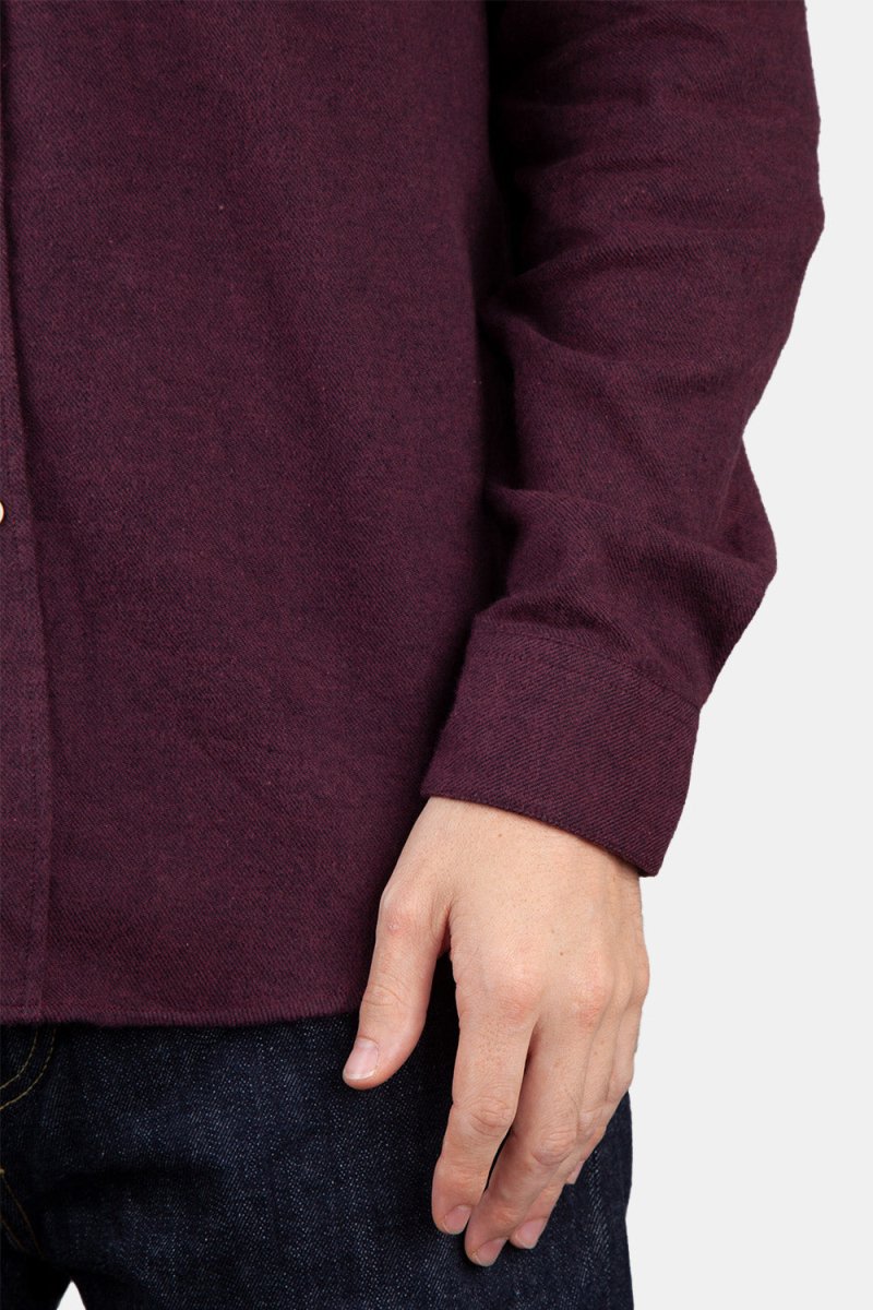 Portuguese Flannel Teca Shirt (Bordeaux Dark Red) | Shirts