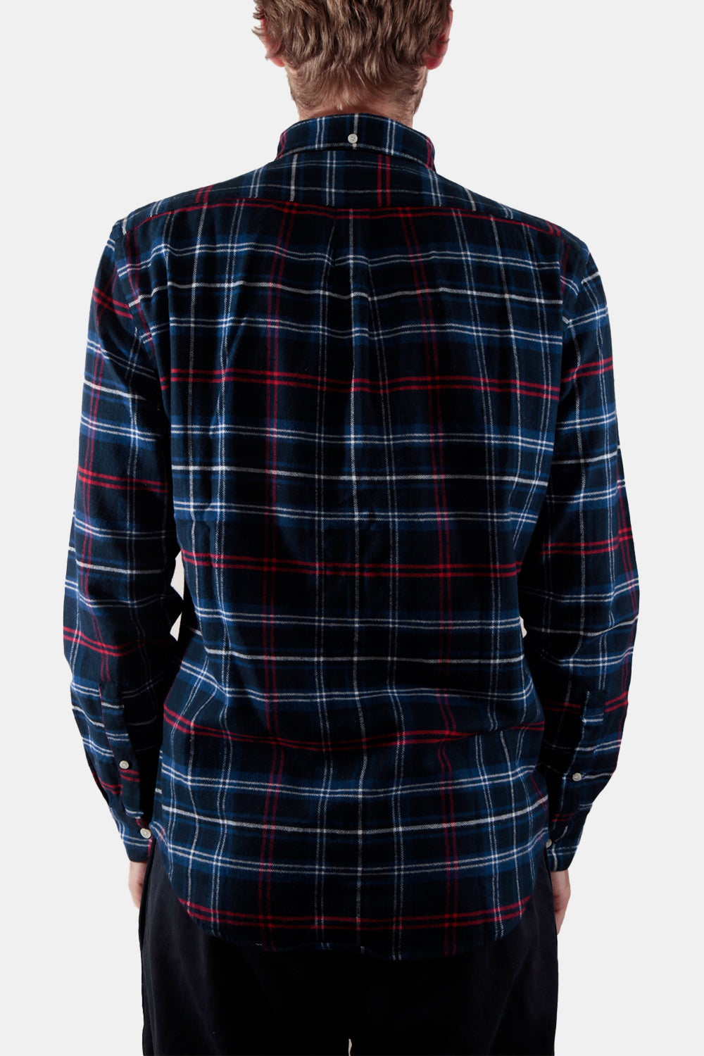 Portuguese Flannel Pop Up ESP Check Shirt (Blue / White / Red) | Number Six