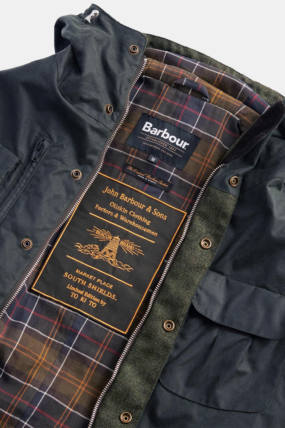 Barbour X til Ki til Bicycle Wax Jacket (SAGE)