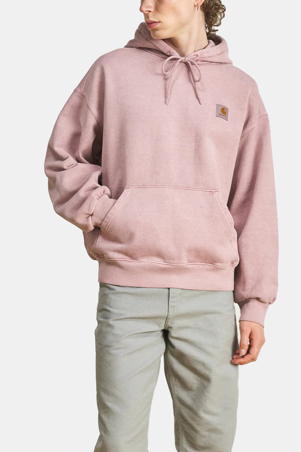 Carhartt Vista-sweatshirt med hætte (Glassy Pink)