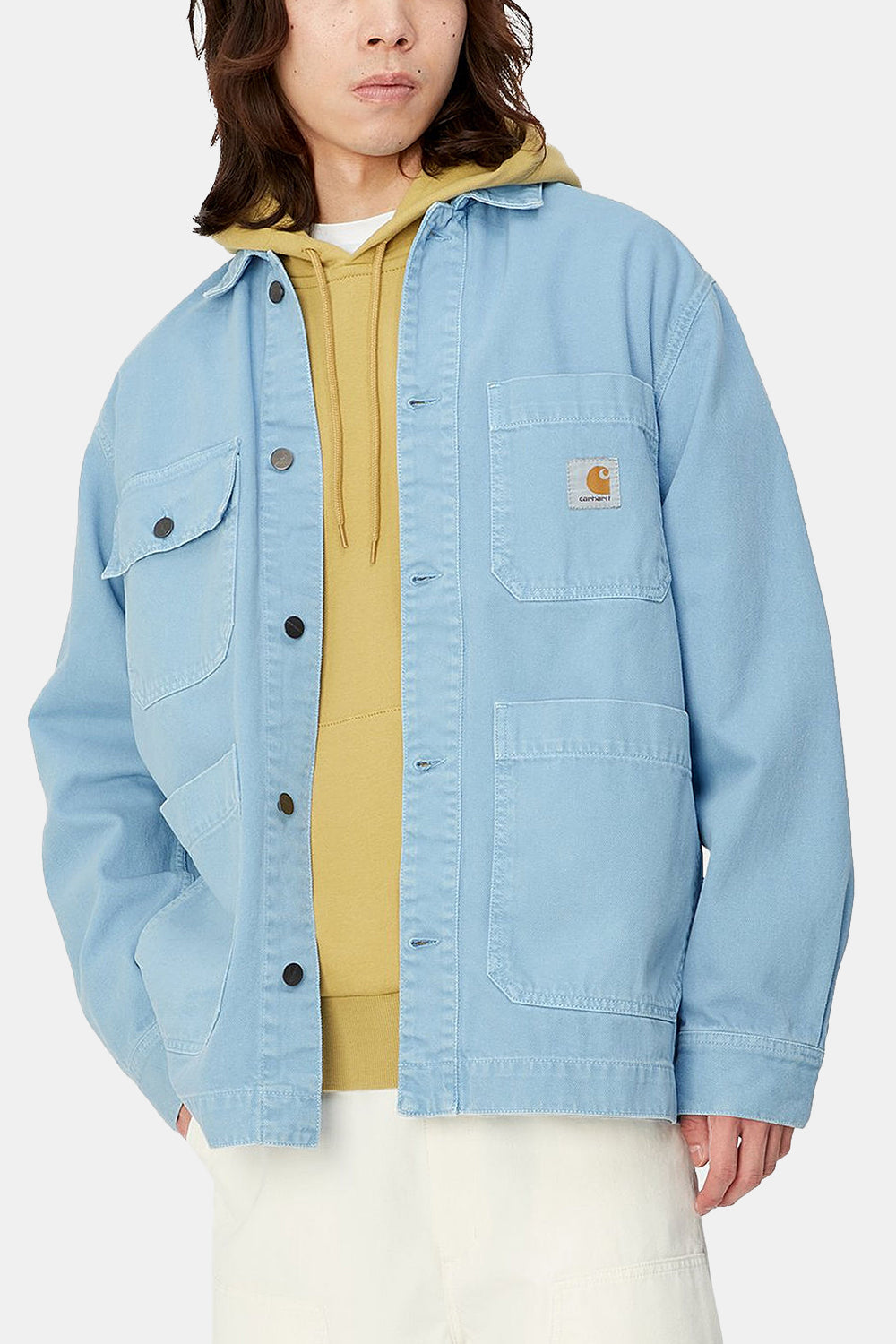 Carhartt WIP Garrison Stone Dyed Coat (Frosted Blue)