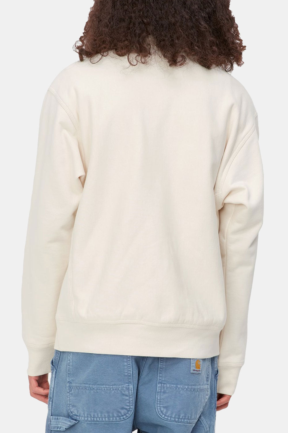 Carhartt WIP Half Zip American Script Sweatshirt (Natural) | Number Six