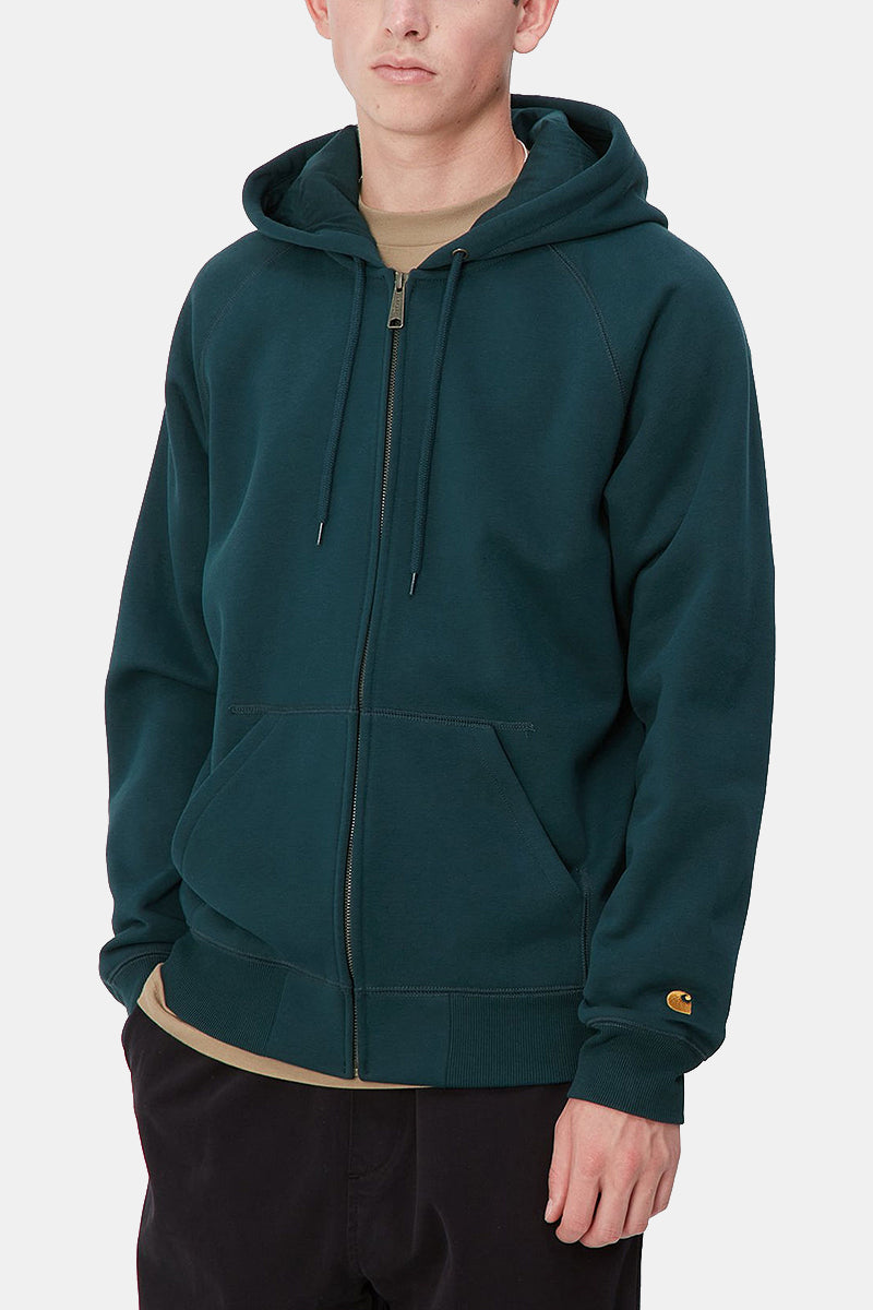 Carhartt Wip Hooded Chase Jacket (Duck Blue/Gold)