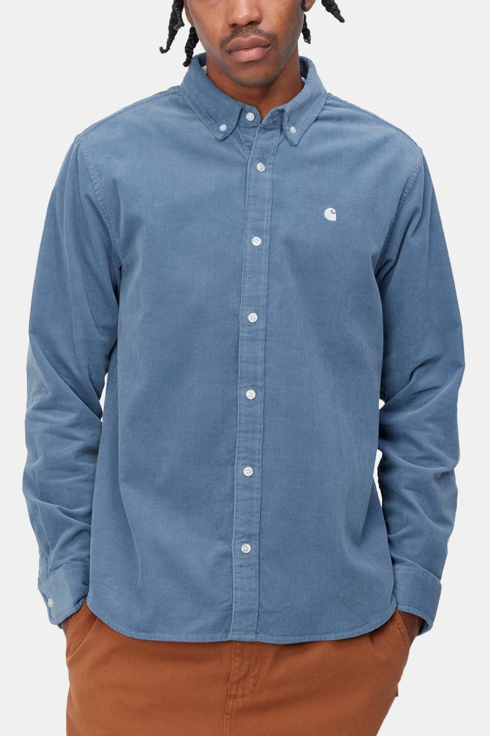 Carhartt WIP L/S Madison Fine Cord Shirt (Sorrent/Wax)