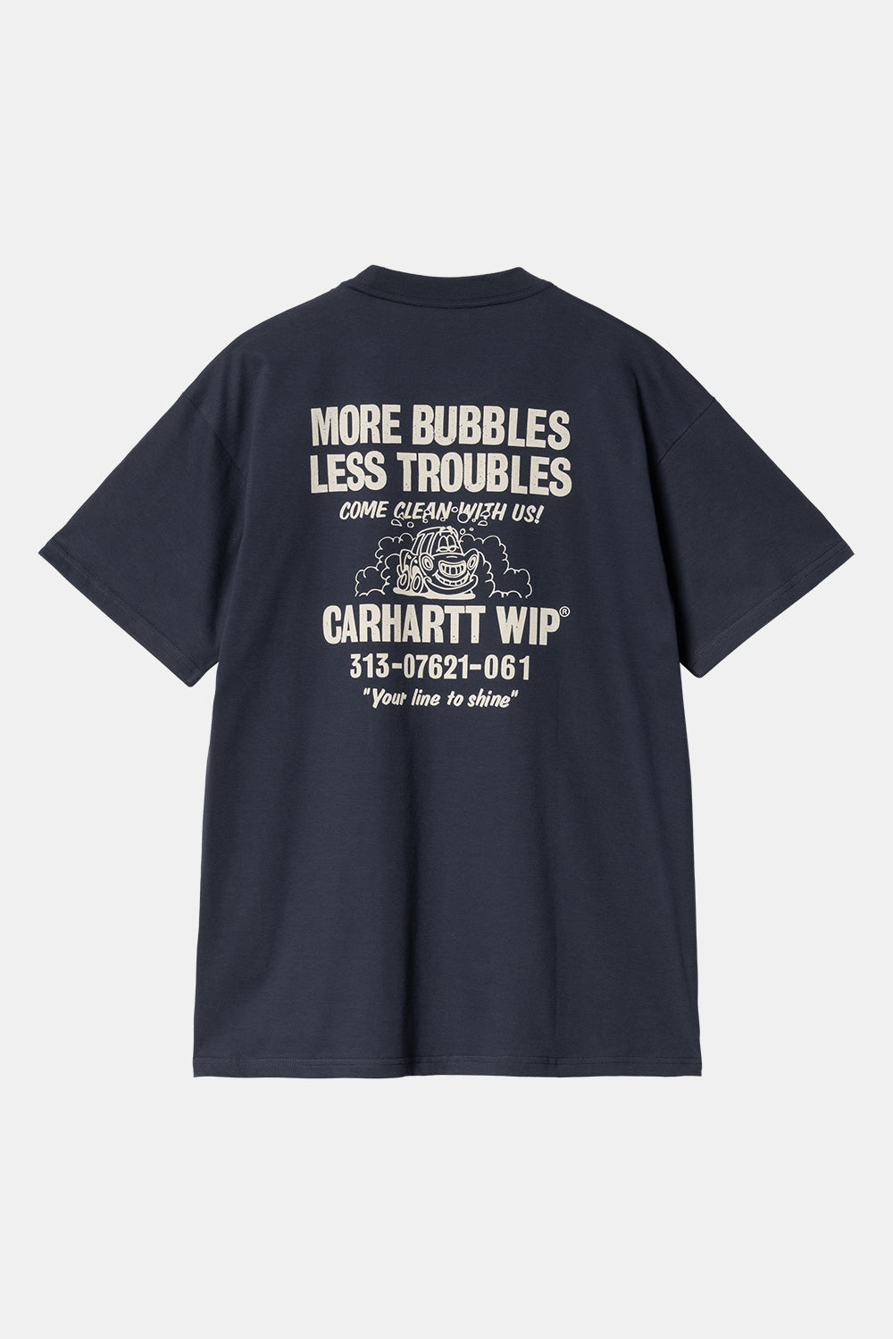 Carhartt WIP kortærmet Less Troubles T-shirt (blå/voks)