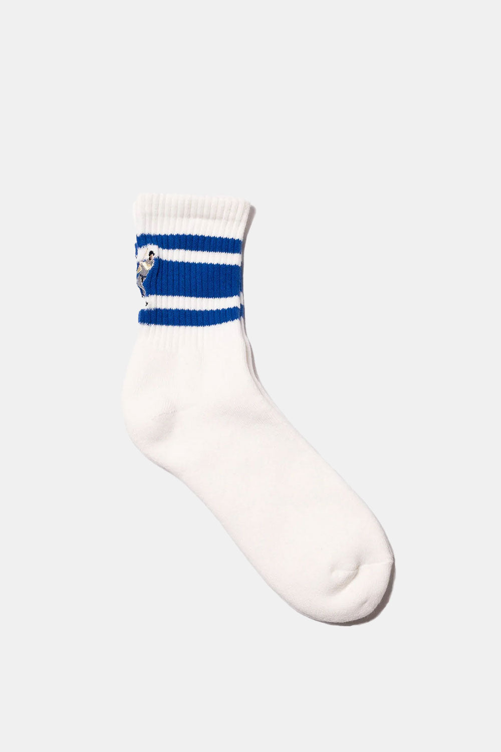 Decka Socks Embroidered Skater Socks (Baseball/Blue)
