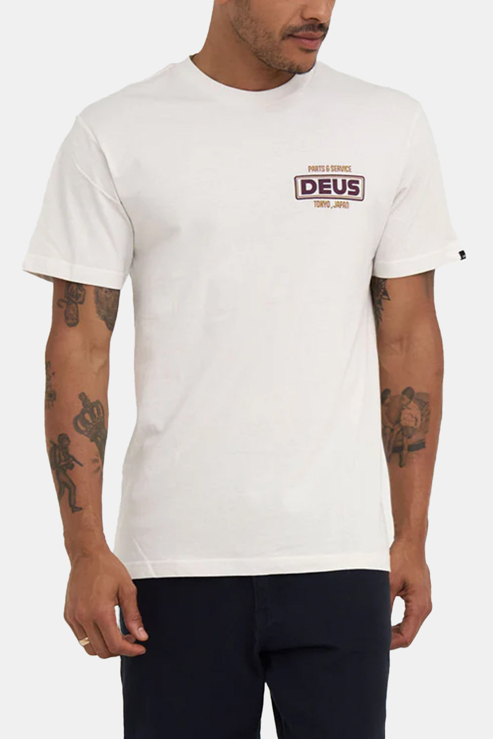 Deus Depot T-shirt i økologisk bomuld (vintage hvid)