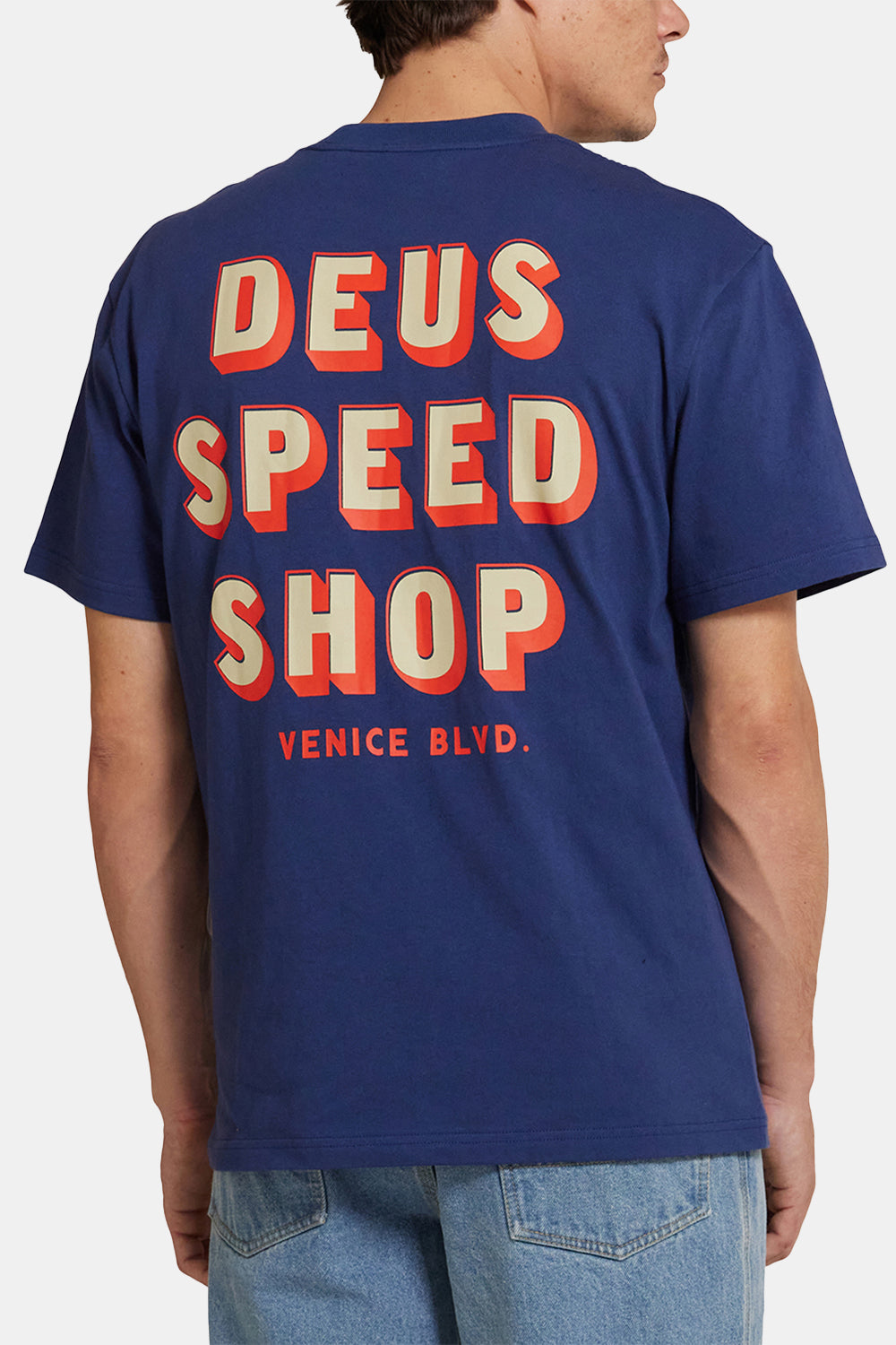 Deus Gaucho Tee Organic Cotton T-shirt (Mechanic Blue)