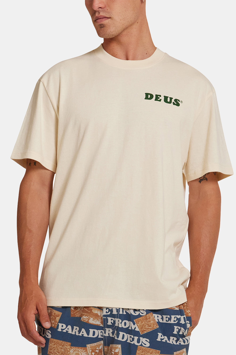 Deus Real Good Tee Recycled Cotton T-shirt (Dirty White)