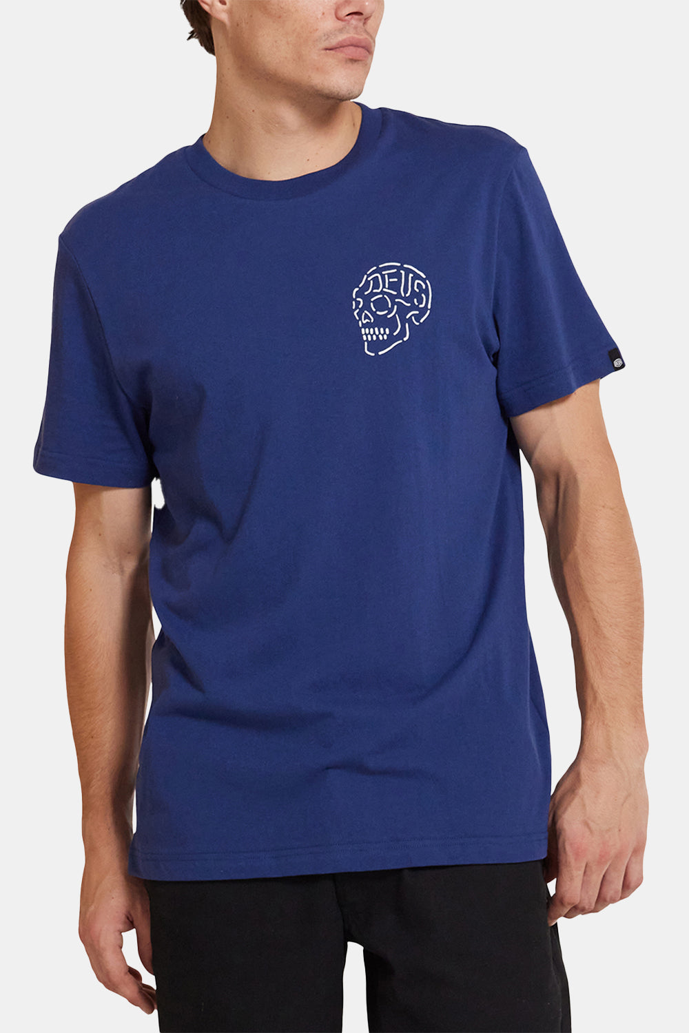 Deus Venice Skull Tee Organic Cotton T-shirt (Mechanic Blue)