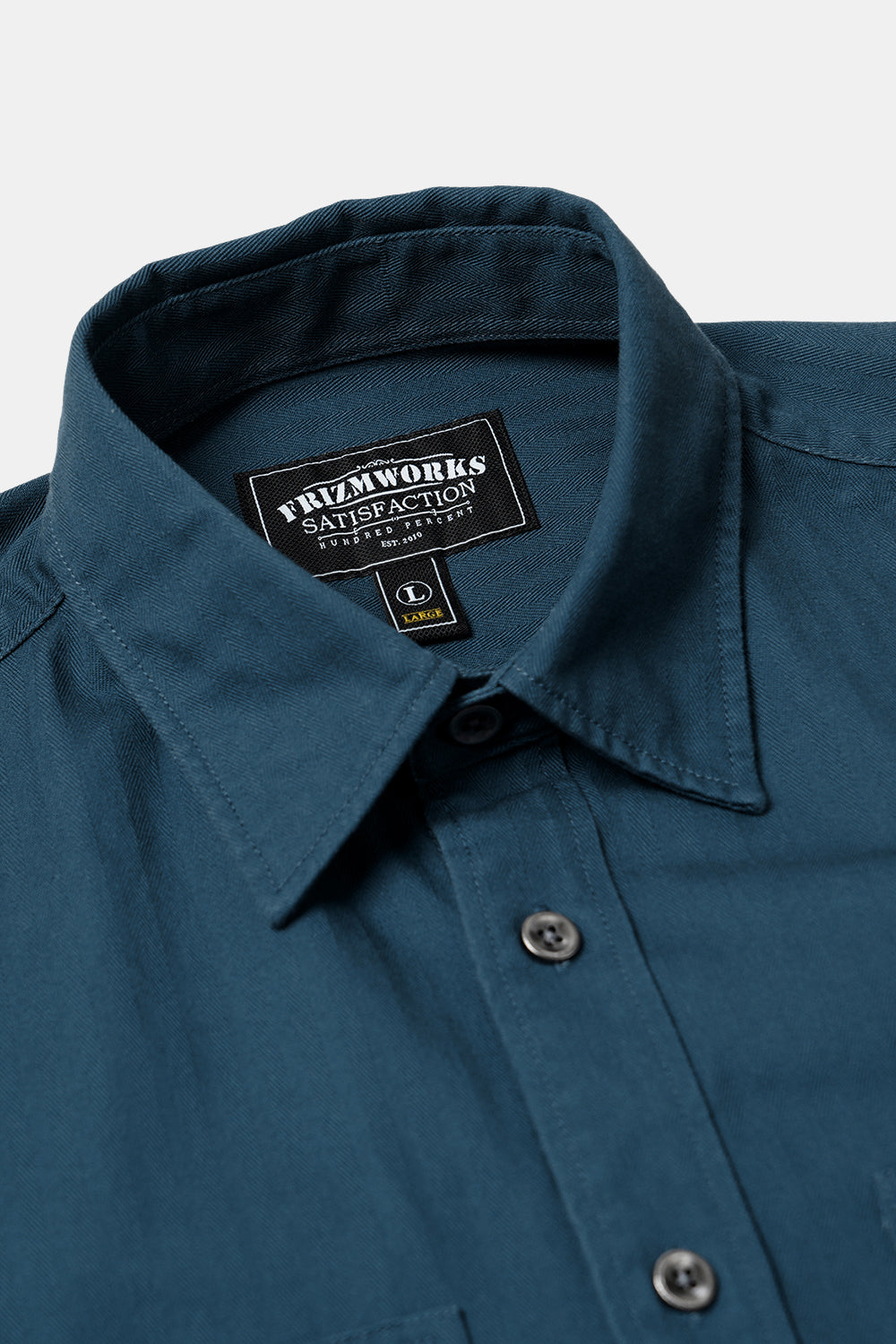 Frizmworks HBT Carpenter Pocket Work Shirt Jacket (vintage blå)
