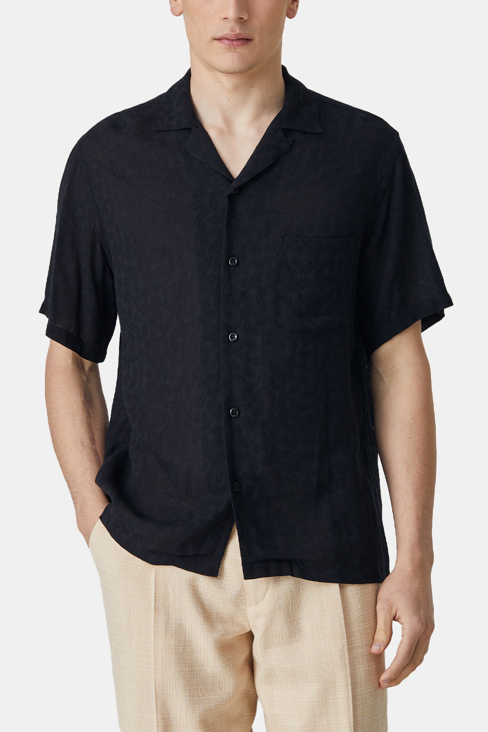 Portuguese Flannel Modal Cobra-skjorte (sort)