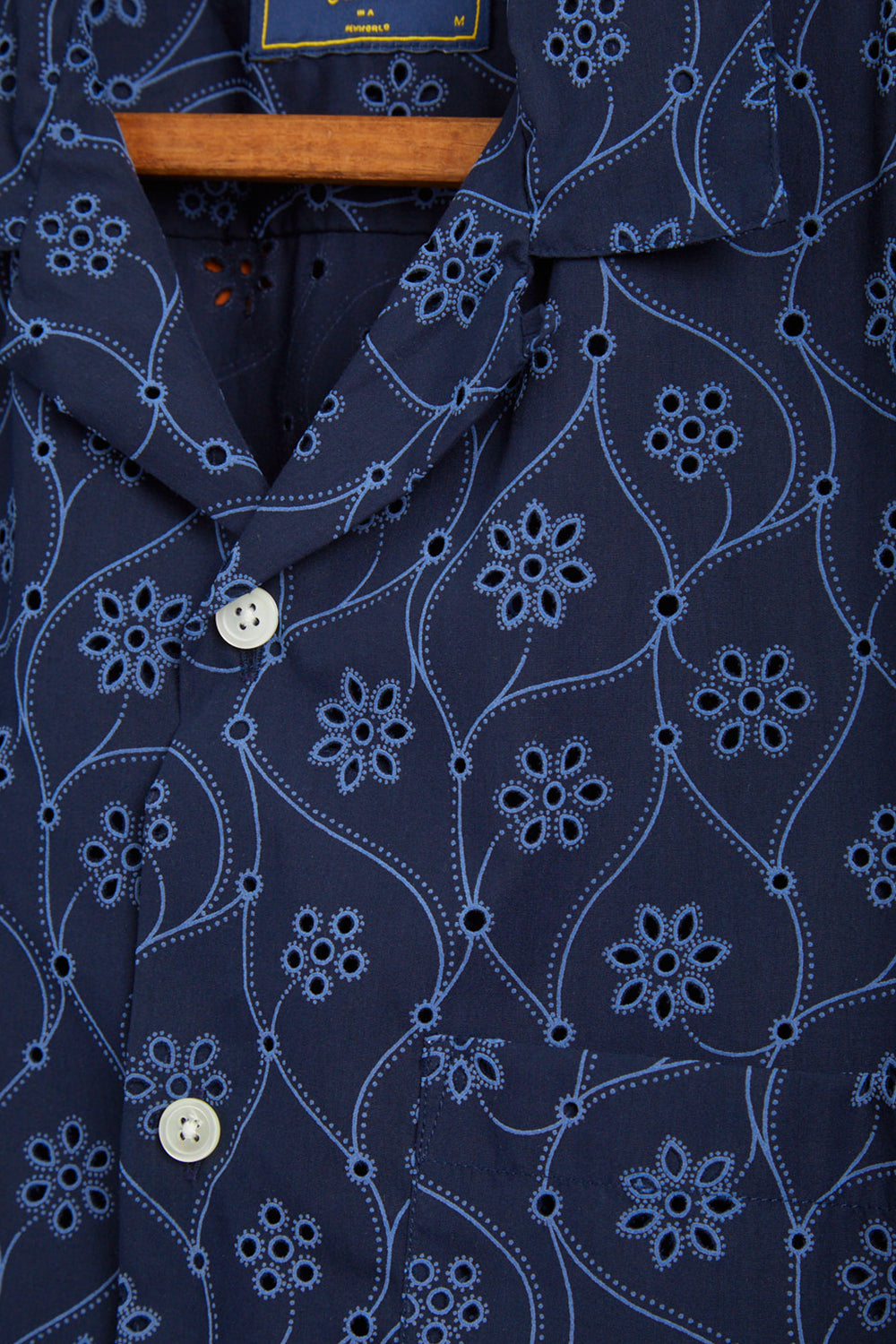 Rendi skjorte i portugisisk flannel (blå/navy)