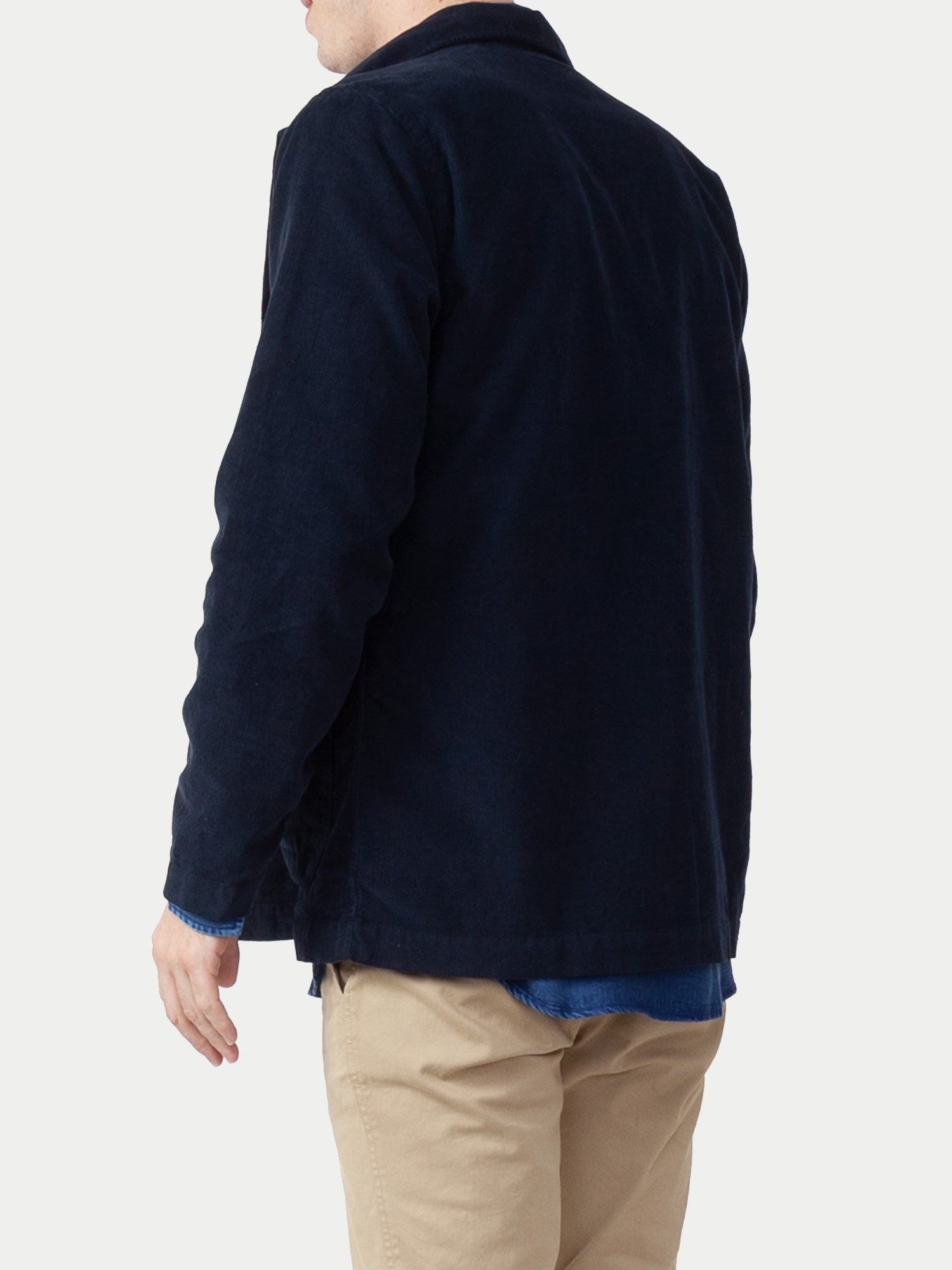 Universal Works Fine Cord Bakers Overshirt (Navy)
