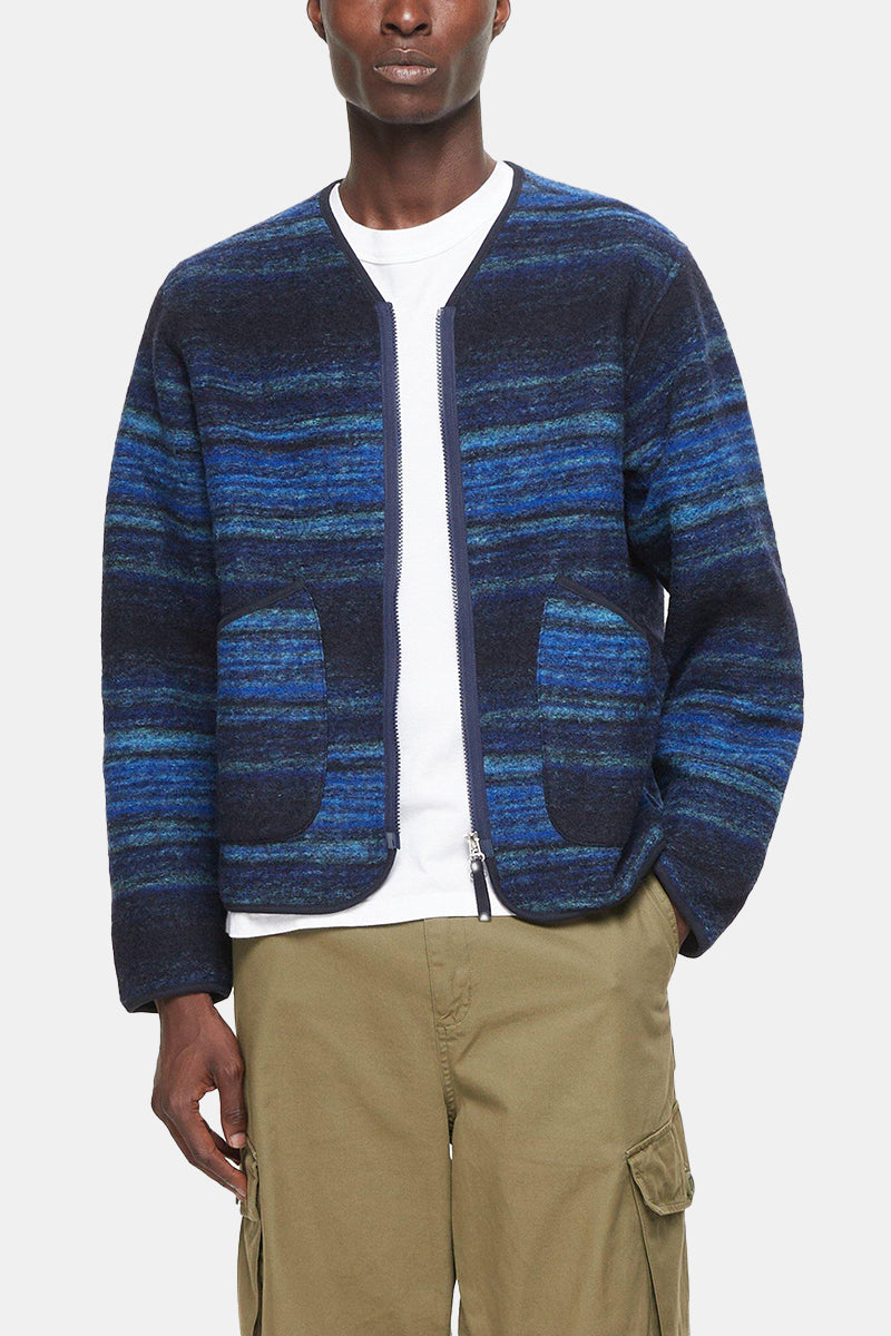 Universal Works Space Dyed Lancaster Jacket (blå fleece)