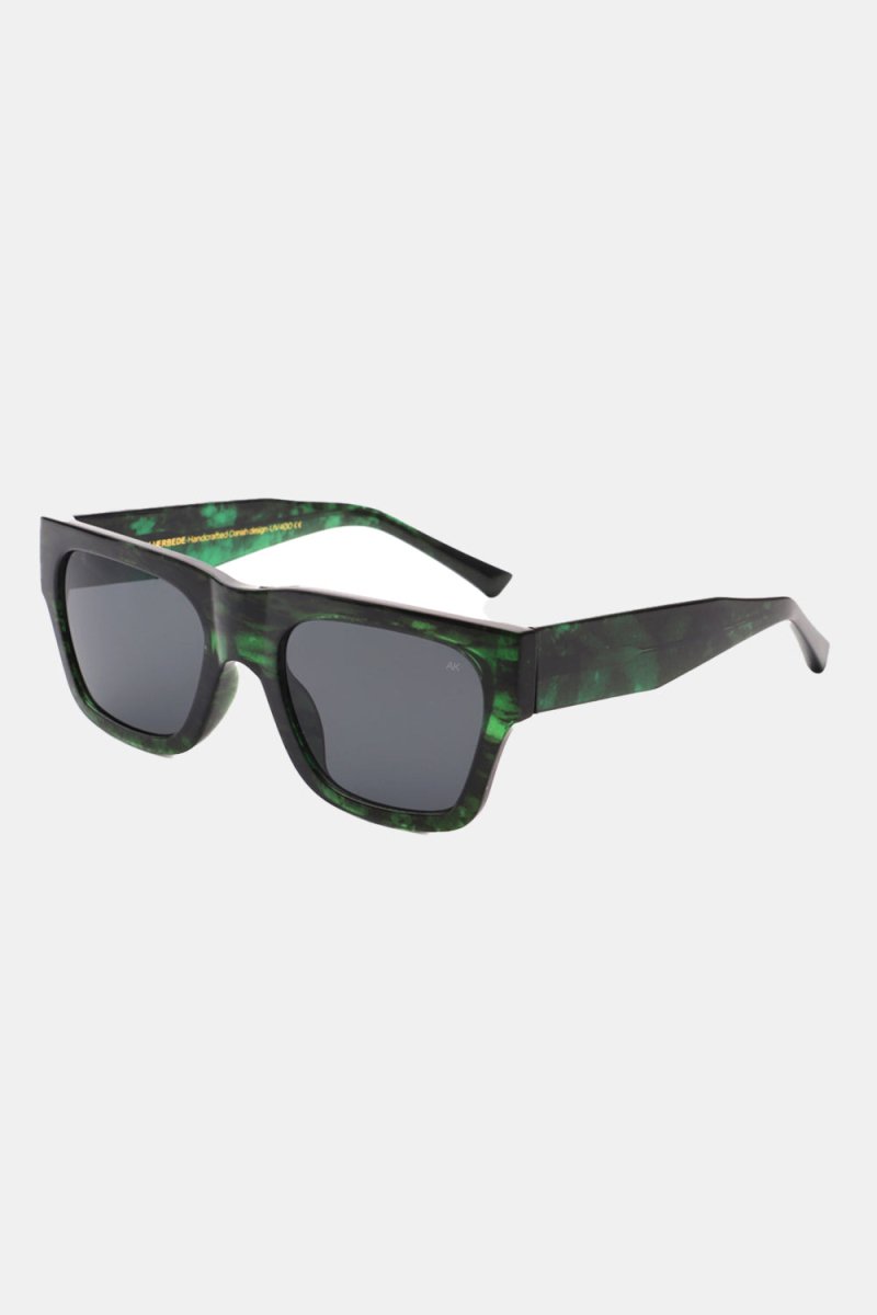 A Kjaerbede Agnes Big Frame Sunglasses (Green Marble Transparent) | Sunglasses