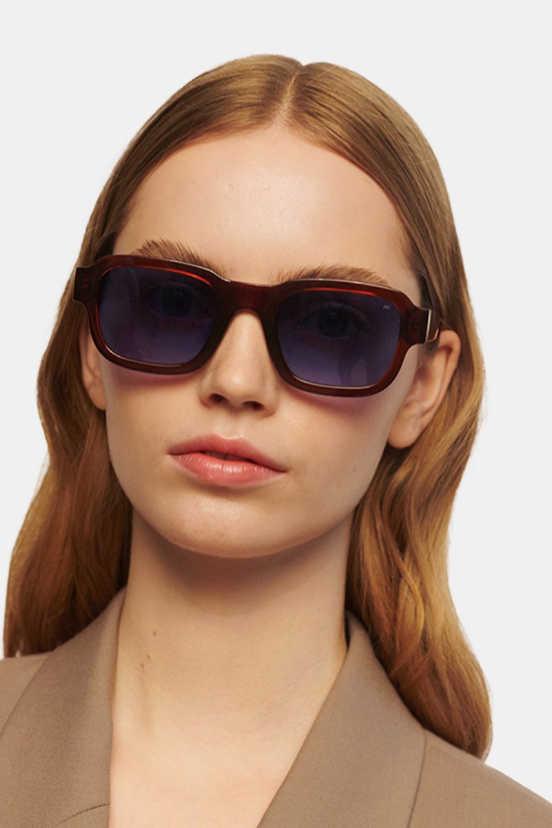 A Kjaerbede Halo Sunglasses (Brown Transparent) | Sunglasses